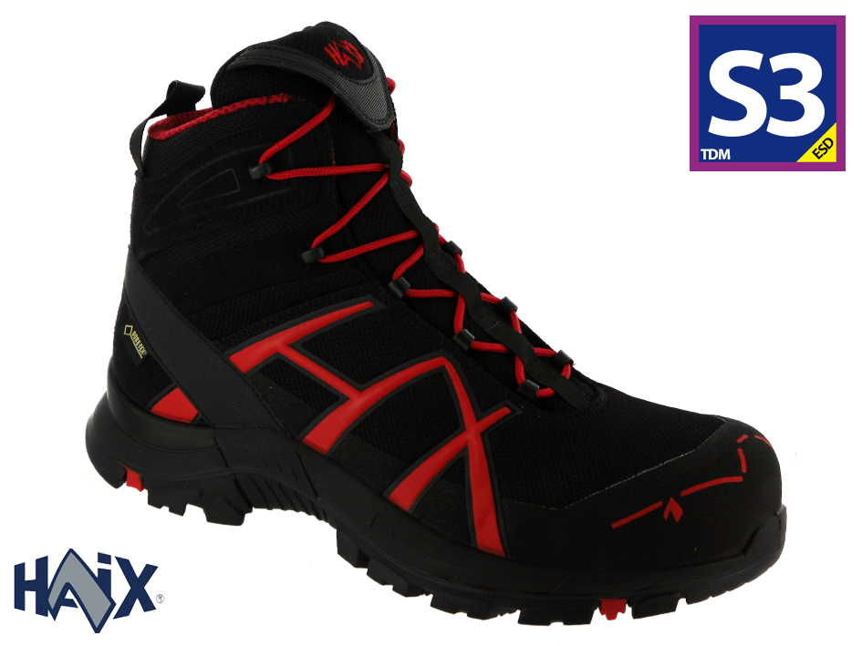 [610018 ⚠️] HAIX Black Eagle Safety 40.1 mid black/red (35)