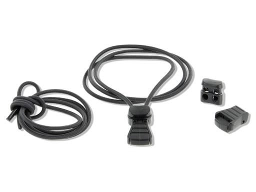 [FO-3105] Lacet élastique noir  (1 Paire)