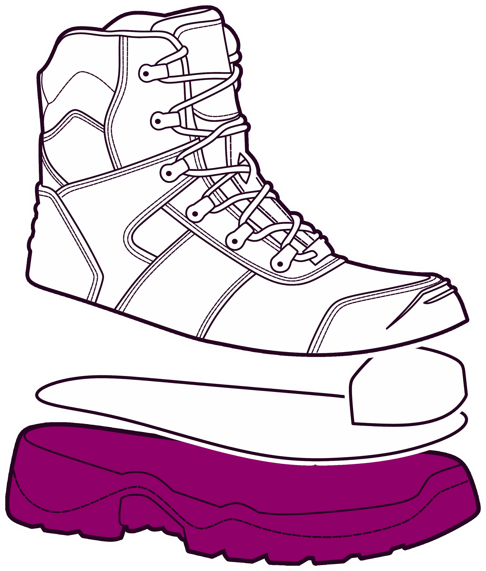 Vibram : antistatique, résistante aux huiles, aux acides et à la chaleur jusqu’à 300°.