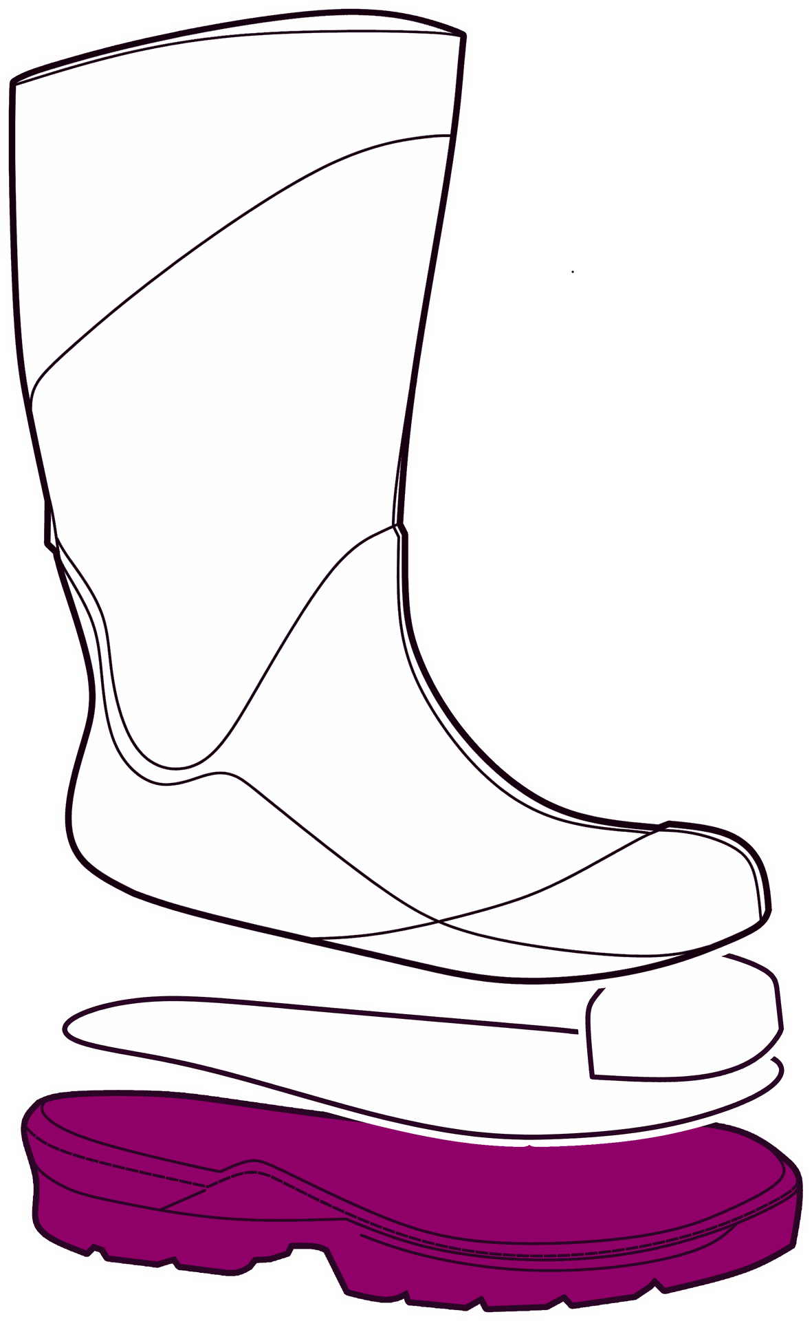 PU : antidérapante, antistatique, résistante à l’abrasion, aux huiles et à la chaleur jusqu’à 90°.