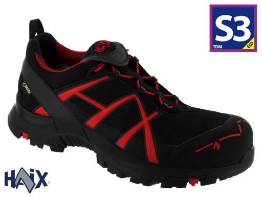 [610002 ⚠️] HAIX Black Eagle Safety 40.1 Low black/red