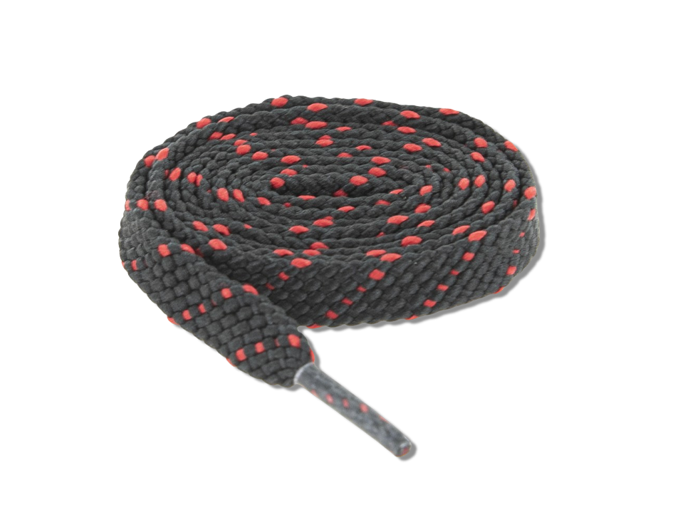 [FO-3102] Lacet noir/rouge  (1 Paire) (125 cm)