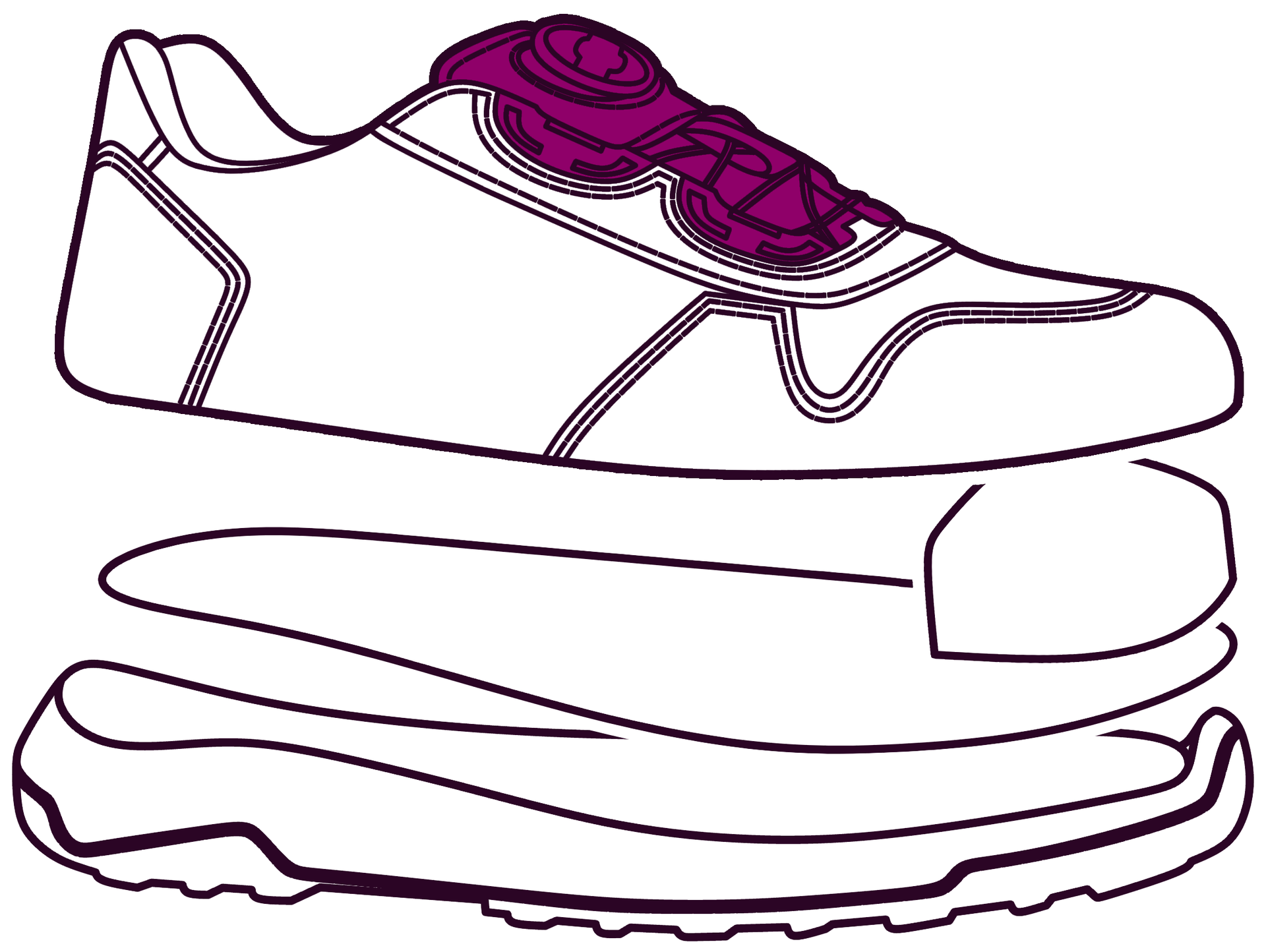 Gepolstertes und geschlossenes / Boa®-Verschlusssystem